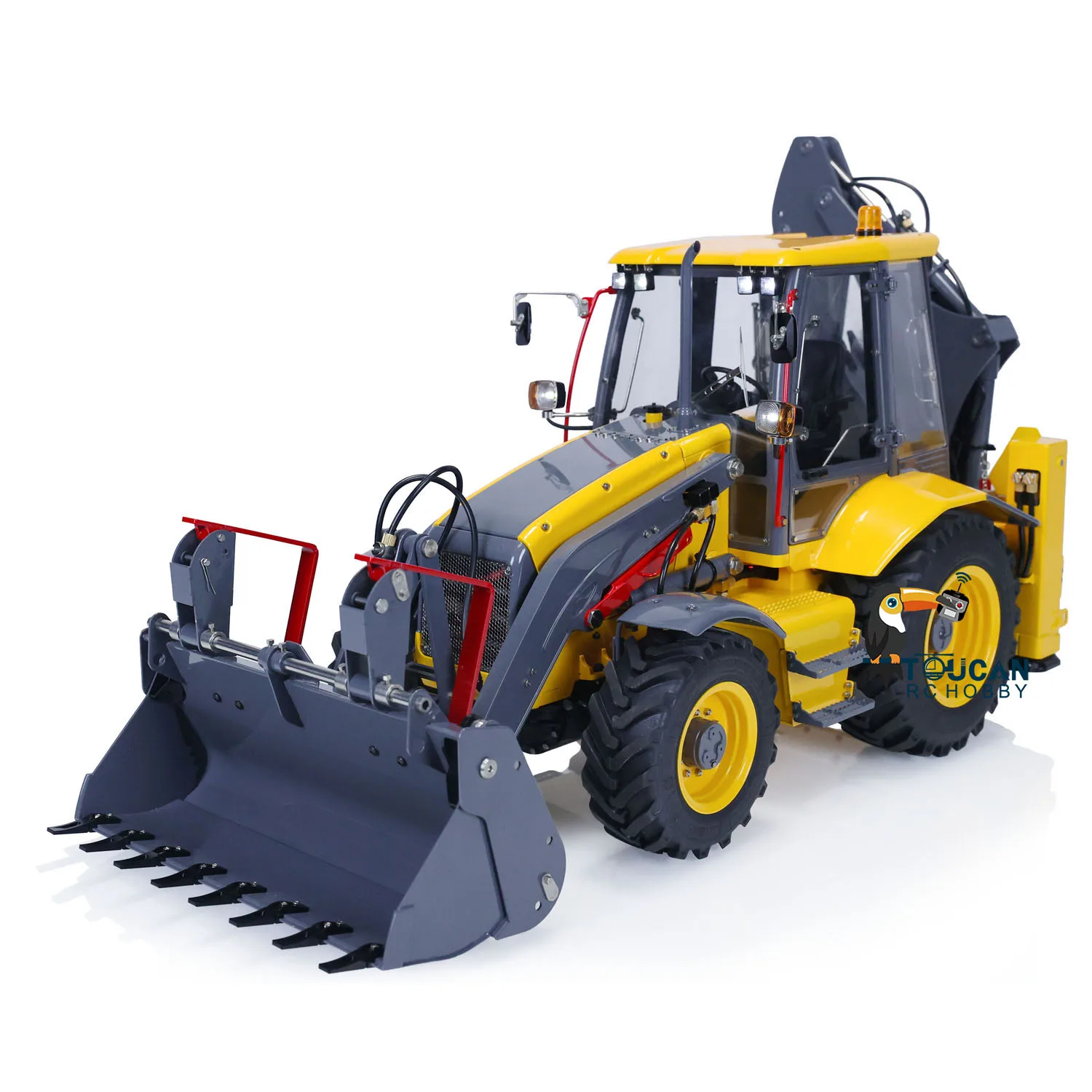 LESU114RCBackhoeLoaderMetalHydraulicAoueBl712In1Electric