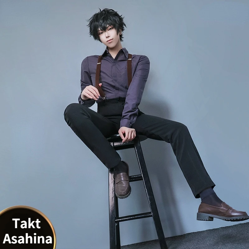 Cocos-Ss Anime Takt Op. Destiny Takt Asahina Cosplay Costume Anime Cos Takt Op. Cosplay Asahina Costume Con Parrucca Cosplay Unisex