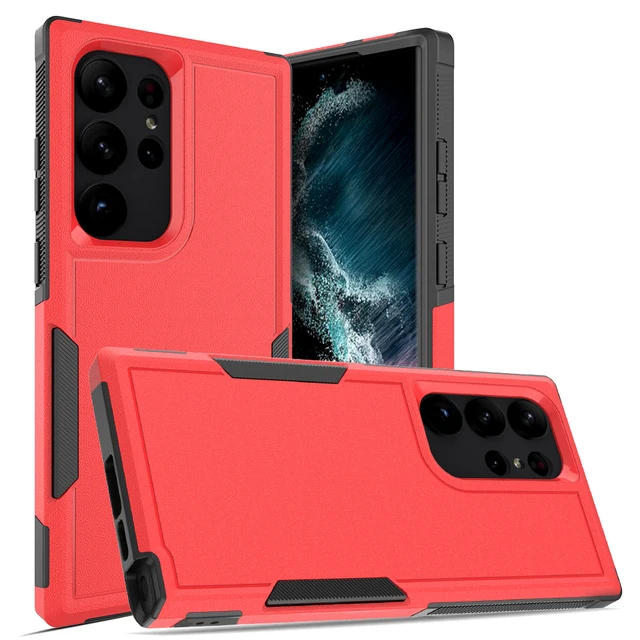 Heavy Duty Armor Shockproof Phone Case with Hard Plastic Back Cover