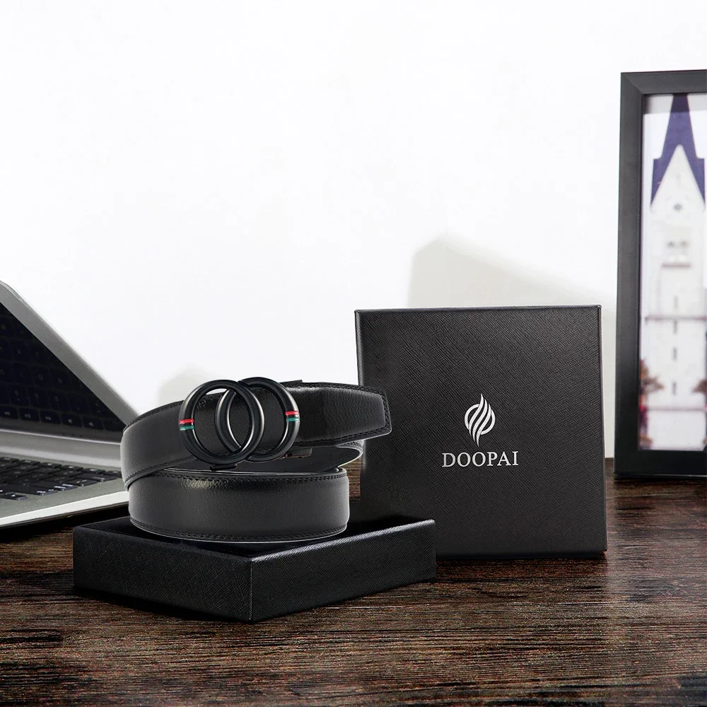 DOOPAI 남성용 최상층 가죽 캐주얼 하이 퀄리티 벨트, 빈티지  가죽 벨트, 청바지 벨트, 유명 브랜드 벨트, 여성용