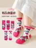 5 Pairs Sanrio Hello kitty Kids Socks Kawaii New Fall Cartoon Children mid-calf socks Cotton Sock for Girls Gifts 4