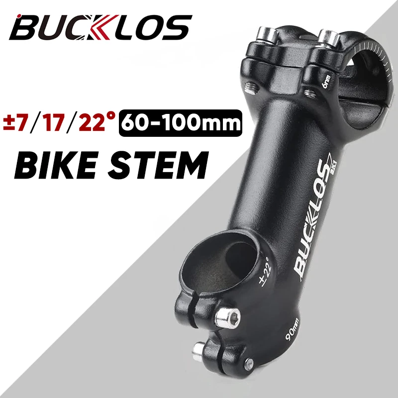 Tige De Guidon BUCKLOS 90mm - 17° - Pour VTT Et Vélo Route - Aluminium CNC
