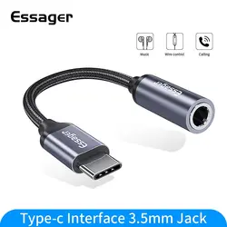 Essager USB - C to 3.5mm Audio Adapter Cable (Dark Gray)