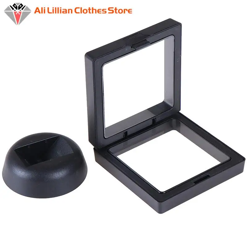 

1PC Coin Display Stand 7*7cm Black Box Commemorative Coin Gift Decoration Multifunction Coin Showing Stand Holder