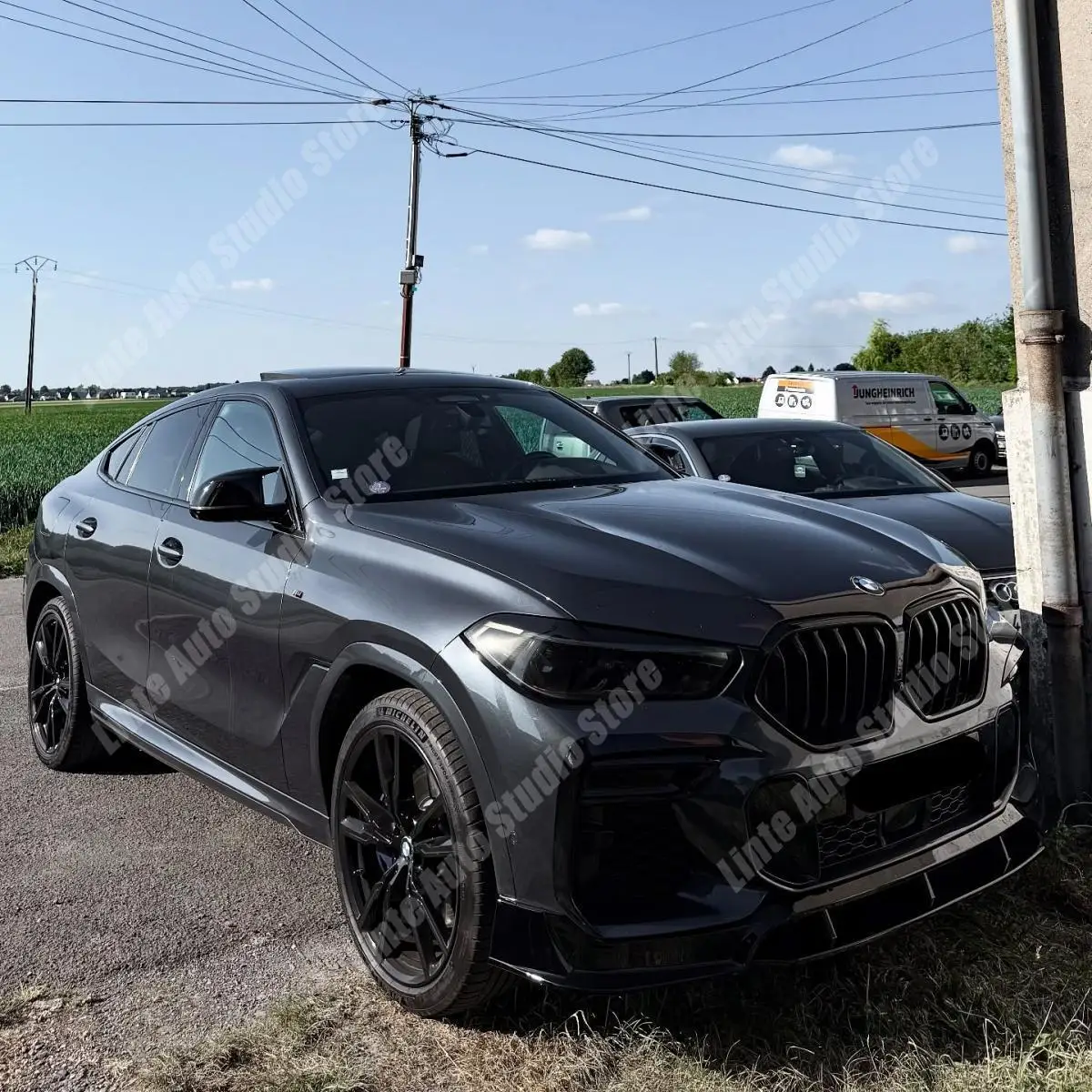 BMW X6 G06 X5 G05 2019-2025 사이드 리어뷰 미러 커버 글로스 블랙 도색 쉘 교체 설치 바디 키트 튜닝