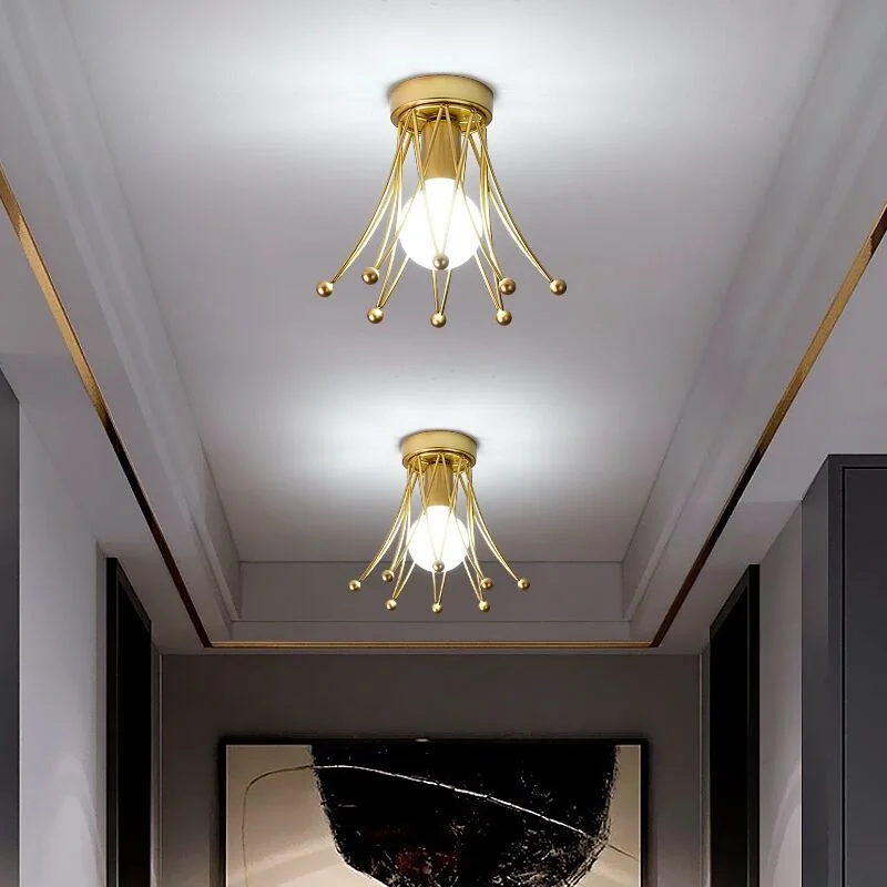 

Corridor Light Nordic Balcony Luxury Simple Modern Hall Entrance Hallway Cloakroom Golden Ceiling