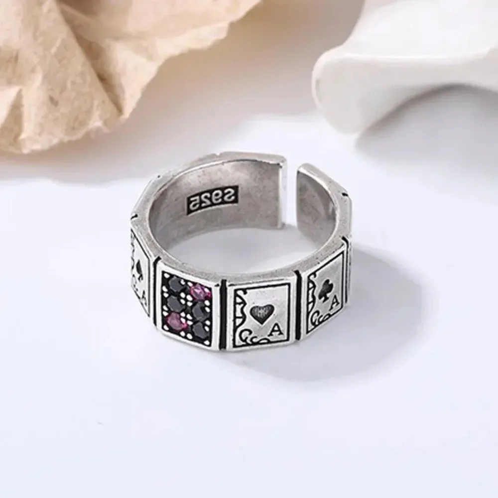 Unisex Punk Rings Couple Style Metal Jewelry