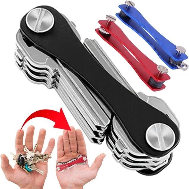 Smart key chain Protable Outdoor Mini Key Organizer Compact Key Decorative Home Wallet Storage Metal Key Clip Aluminum Holder 1