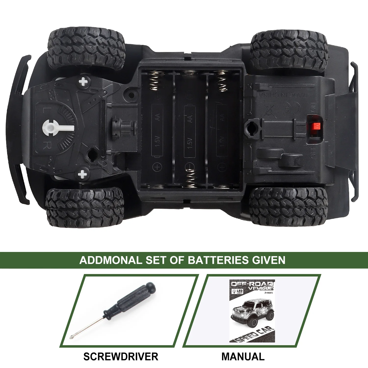 LED Illuminated Off-Road Jeep Remote Control Car Small Proportion Non Charged Children's Toy Car 6