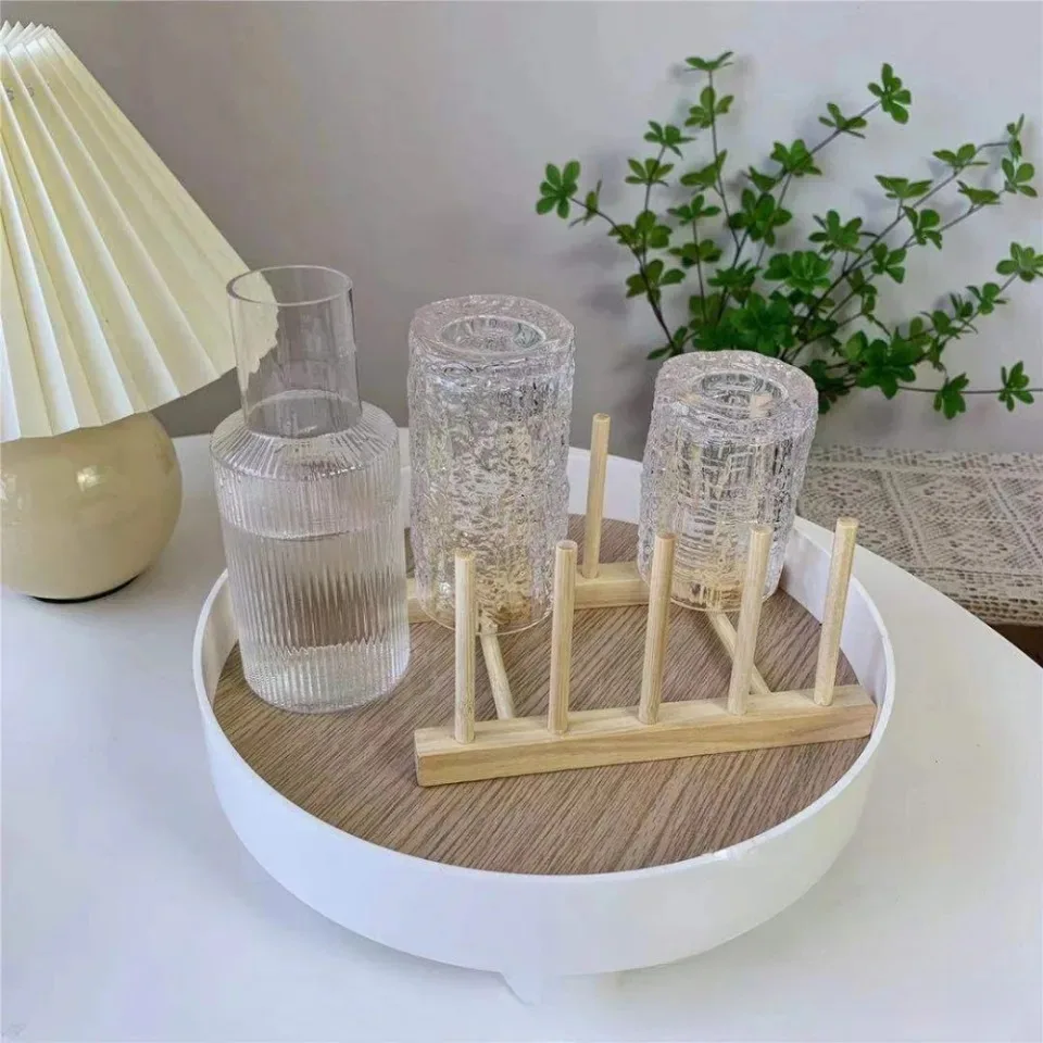 Description Picture 6 of itemDish Drainer Plate Rack Bamboo Shelf Cutting Board Bamboo Drying Holder Kitchen Drainer Rack Dishs Pot Lid Wooden Display Shelf