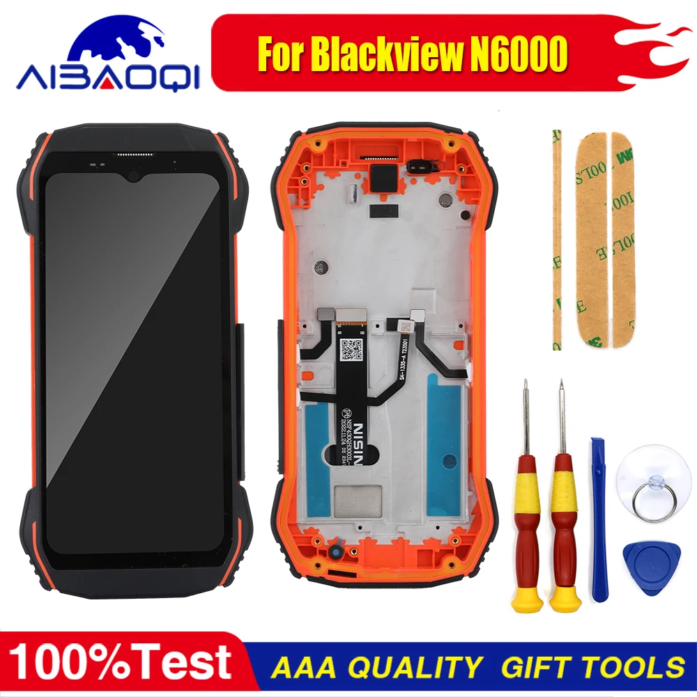 

XUNQIYI New Original Touch Screen For Blackview N6000 LCD Display With Frame Perfect Replacement Parts