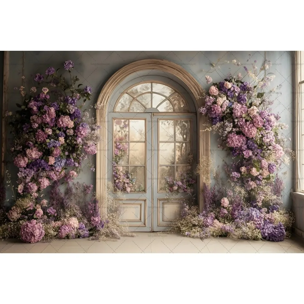 Aazon.co : AOFOTO 10x7ft Beautiful White Blue Flowers Background For - View #7