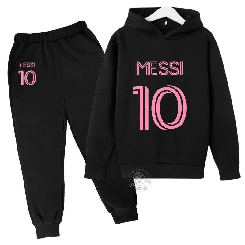 Autumn Messi children's suit street fashion boys and girls suit children's sports pullover sweatpants two-piece outdoor sports