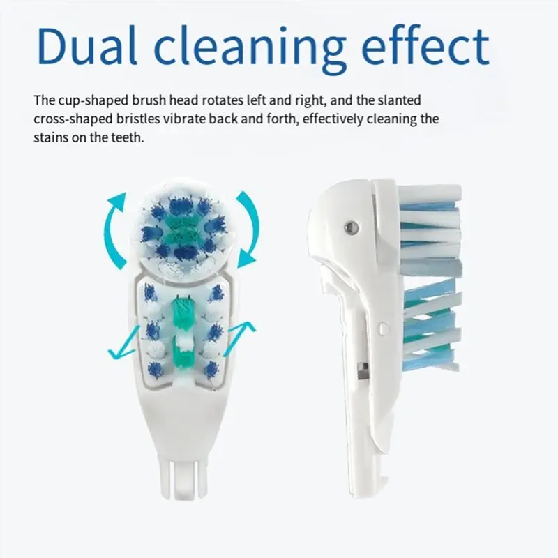 【오늘 구매하세요】듀얼 클린 교체용 칫솔모 20개입 오랄비 크로스액션 4733/4734 4732 딥 클리닝 칫솔모 치아용