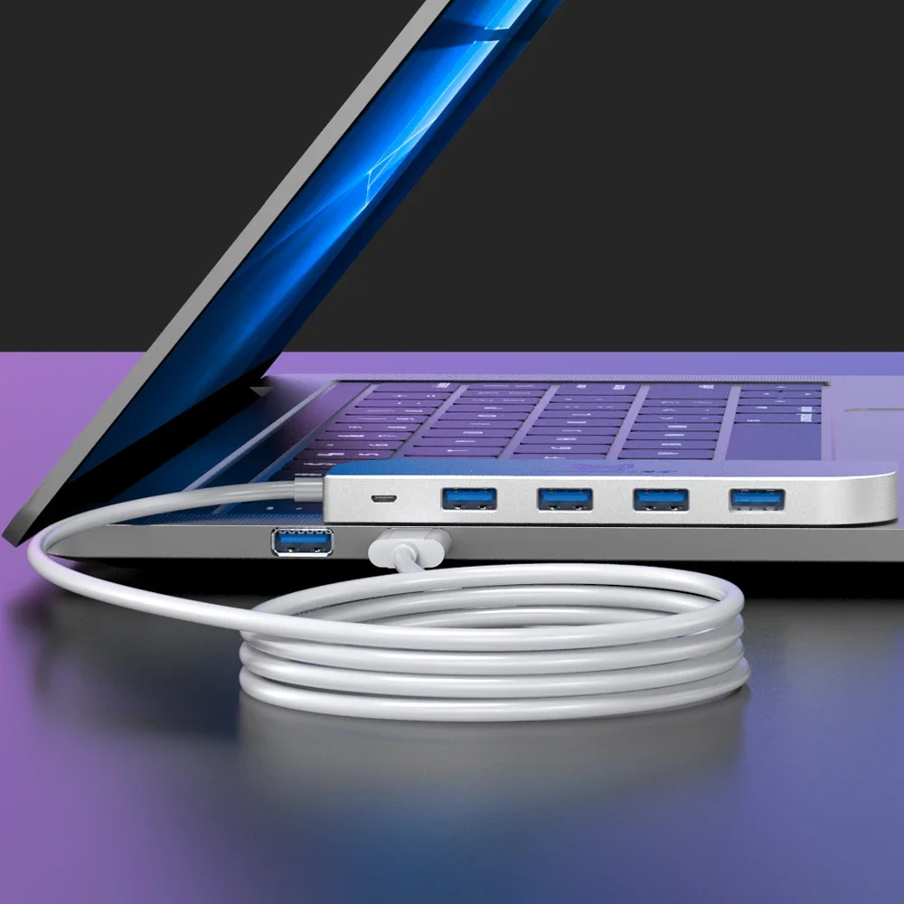 Anmck USB Hub 1M USB 2.0 Multi USB Splitter Adapter 4 Ports Speed Mini Multiple 3 Hab usb2.0 HUB Port USB-Hub Expander For PC 5