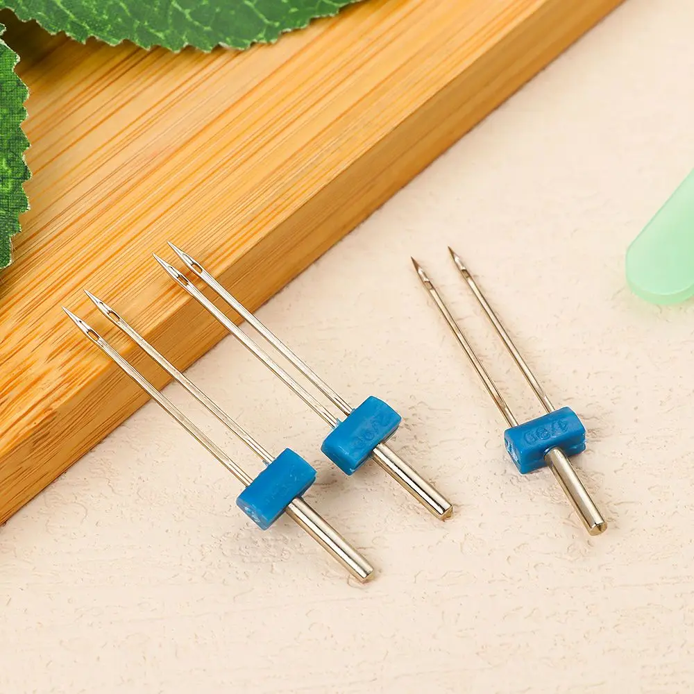 Sewing Machine Fittings 3 Size 2/90 3/90 4/90 Twin Needle 9 Grooves Wrinkled Presser Foot Double Stitch