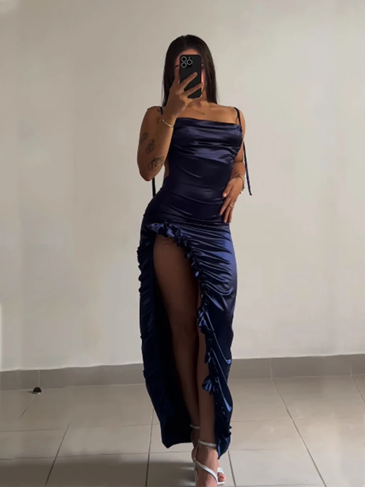 2024 Europe and the United States explosive new cross-border dress summer senior sense Y2K sexy halter Spice Girl dress 2