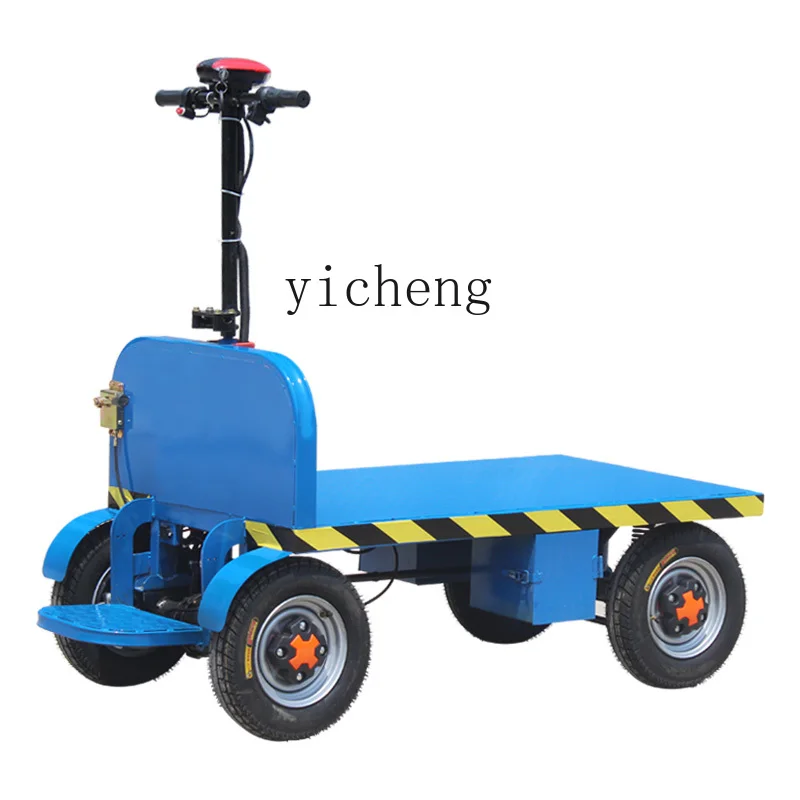 

Zk Four-Wheel Electric Flat Truck Warehouse Truck Heavy King Construction Site Pull Goods into Elevator Cart