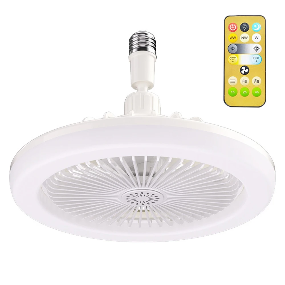Ceiling Fan LED Ceiling Fan Lights LED Fan Light Ceiling Fan with LED Light Modern Extended E27 Lamp-head Fan Lamp 360 Degree Rotations