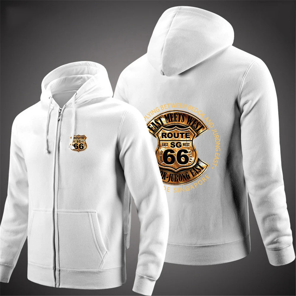 Men Vintage Cotton Hooded Hoodies Zipper Streetwear