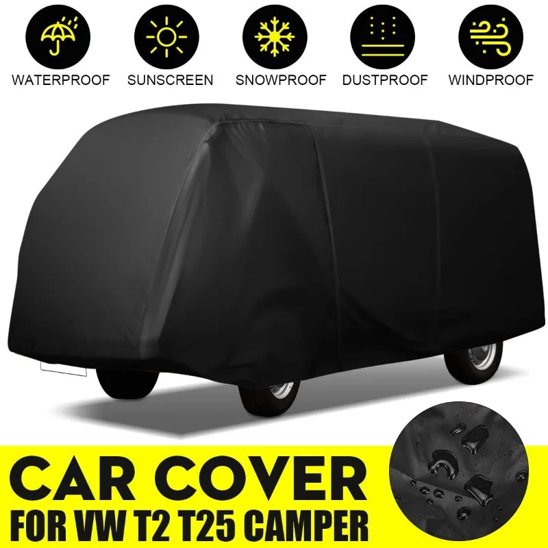 Copertura Completa Per Camper Nera Parasole Per Esterni Protezione Antipolvere Impermeabile Per Volkswagen Per Vw T2 T25 Camper Van Camper