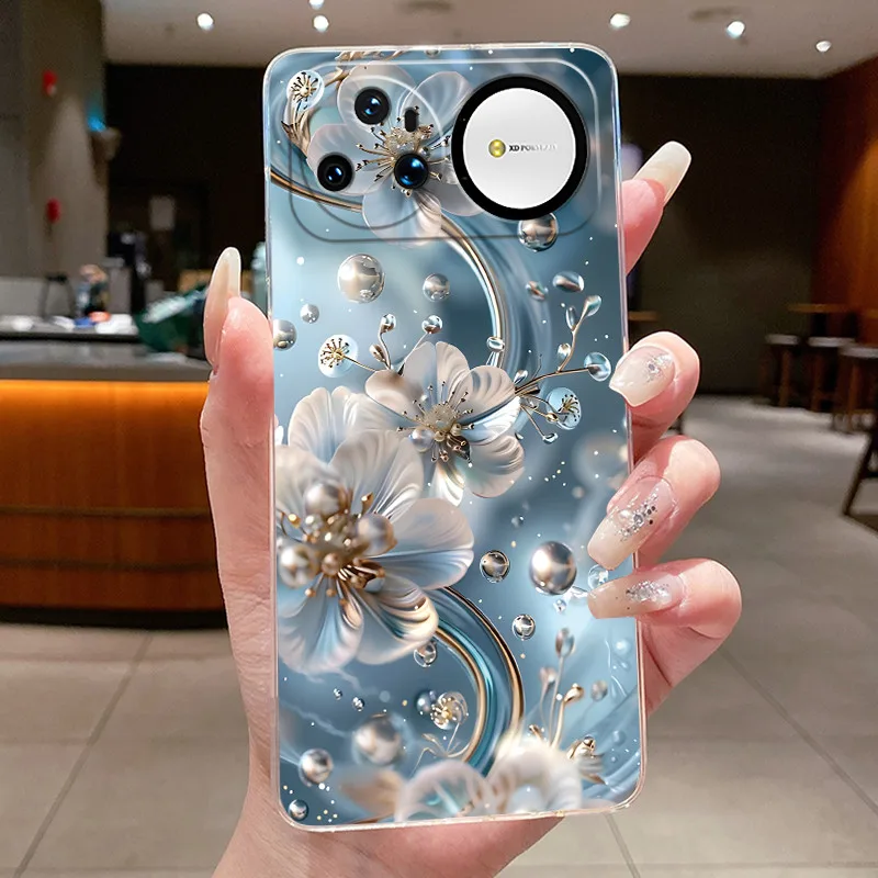 Clear Luxury Fashion Butterfly Flowers Soft TPU Phone Case