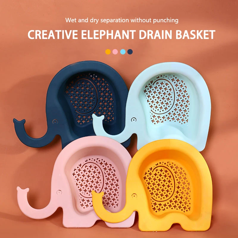 Kitchen Leftover Sink Elephant Swan Drain Basket Sink Leftover Soup Filter Rack Multifunctional Hanging Drain Rack Sink Strainer rubber spatula Kitchen Tools & Gadgets