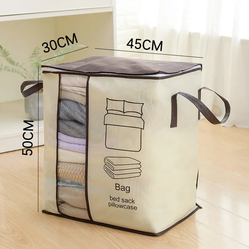 Large-Capacity Clothing Storage Bag Case Box Quilts Blankets Pillows Clothing Sorting Organizer Bag DustProof Closet Decor 2