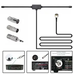 FM Radio Antenna FM  F-Head Sheep Horn Antenna Car FM TV Radio  Radio Station  F Female Head To TV3.5 Mono