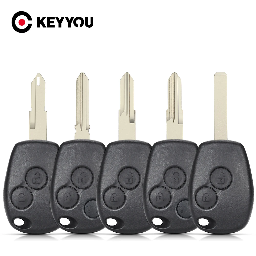 Keyyou 2/3 Button Uncut In Bianco Chiave A Distanza Caso Di Borsette Per Renault Dacia Modus Clio 3 Twingo Kangoo Twingo Logan Spolverino Clio 3