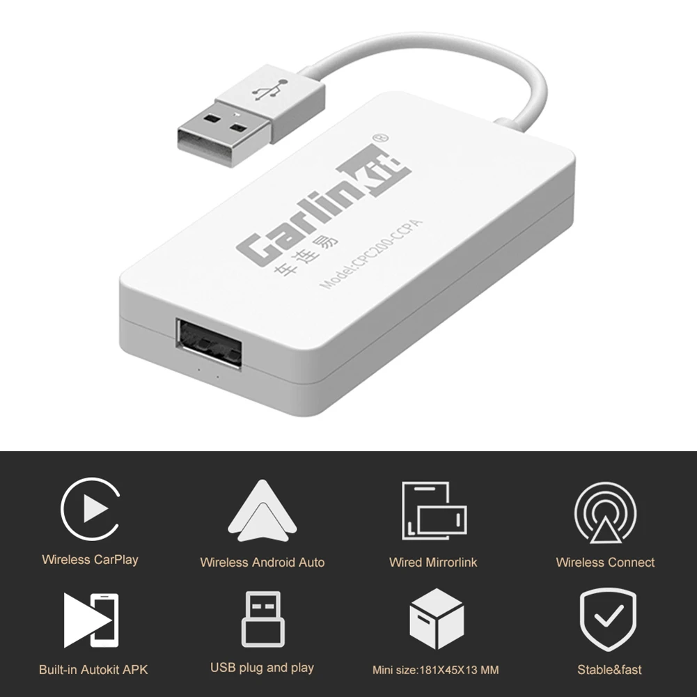 Carlinkit  ī÷ , ȵ̵ ڵ , ȵ̵ ȭ  USB , iOS 10 +, ȵ̵ 9.0 + 