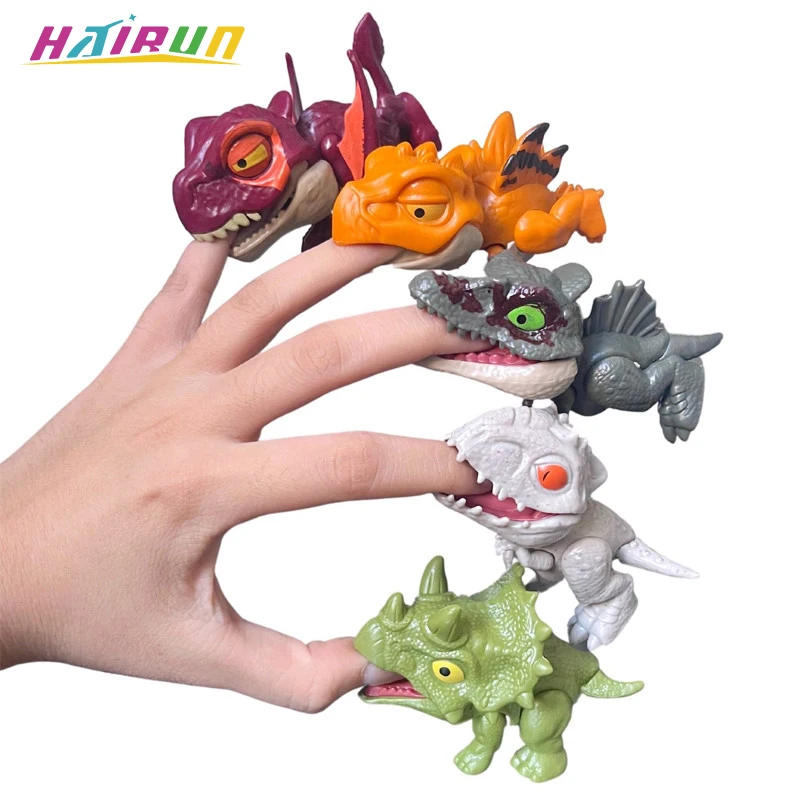 

Action Figures Finger-biting Mini toys Jurassic Dinosaur Park Backpack Pendant Snap Squad T-rex Dino Bite Hand Kids Toys