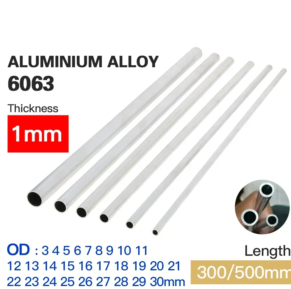 Aluminium Ronde Buis Aluminium Pijp Buitendiameter 22 23 24 mm