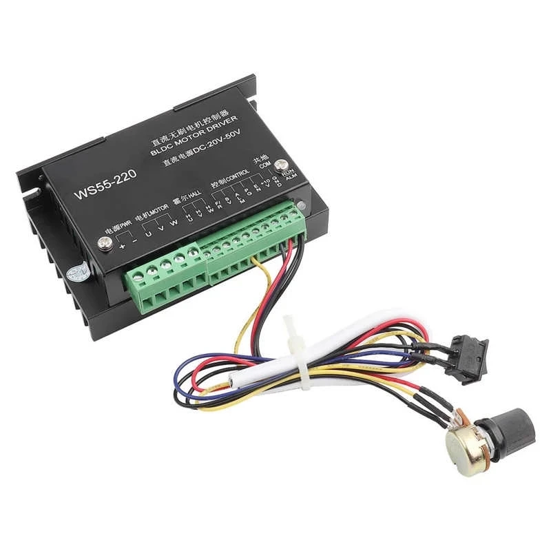 WS55-220 DC 48V 500W CNC 모터 드라이버 컨트롤러 BLDC 모터 드라이버 컨트롤러 스텝 모터 드라이버 20-50 VDC 전력 공구