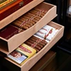 46L 250 Counts Temperature Humidity Adjustable Spanish Cedar Wood Mini Electric Cigar Humidor Cabinet 6