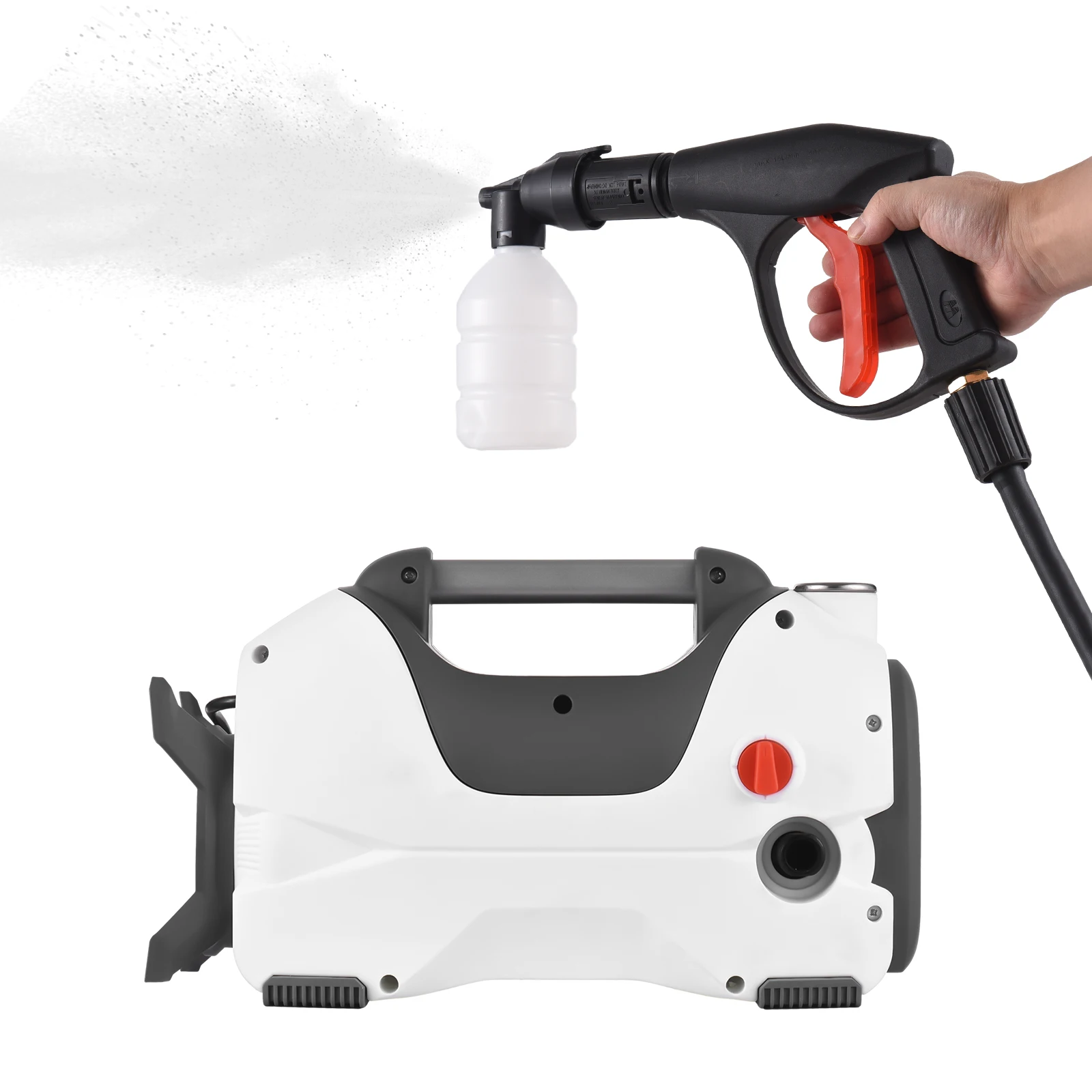 

High Pressure Washer 2000W Electric High Pressure Cleaner with Water Nipple Hose Sprayer Universal Connector Power Washer