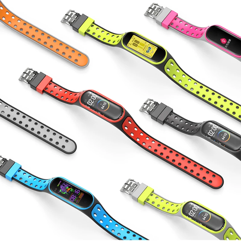 Double Buckle Silicone Smart Watchband Replacement Strap Bracelet