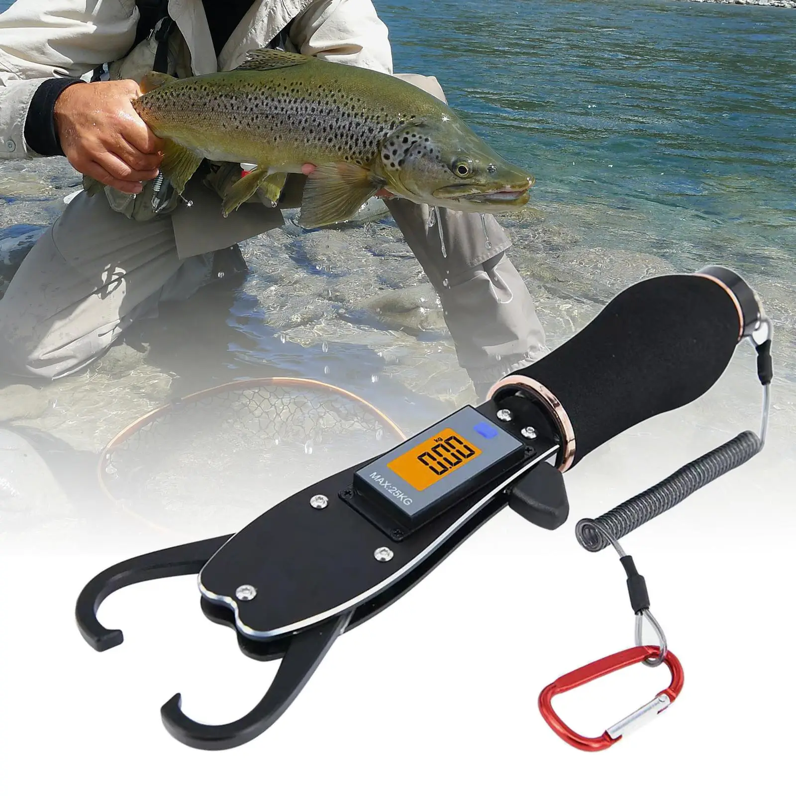 

Fish Gripper with Electronic Scale Professional Fishing Gear Gift Heavy Duty