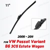 Wiper 11" Rear Wiper Blade  For VW Passat Variant B6 3C5 Estate Wagon 2005 - 2011 Windshield Windscreen Rear Window 1