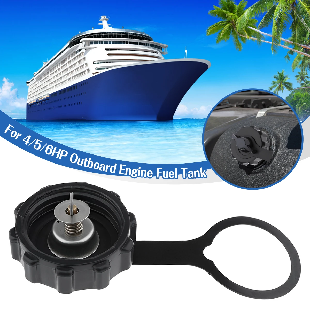 4 / 5 / 6 Fuel Petrol Tank Cap Fit For Mercury Mariner Yamaha Honda