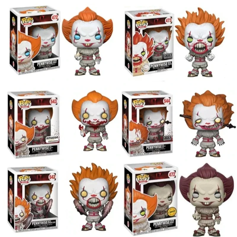 FUNKO POP PENNYWISE #472 #473 #542 #543 #544 Figuras de acción de vinilo Modelo Juguetes para niños Regalos para niños