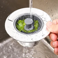 Houseeker 3 in 1 Pop Up Sink Filter ABS Kitchen Sink Strainer Drain Basket Stopping Blockage Bouncing Core Leak-proof Plug Cover 1