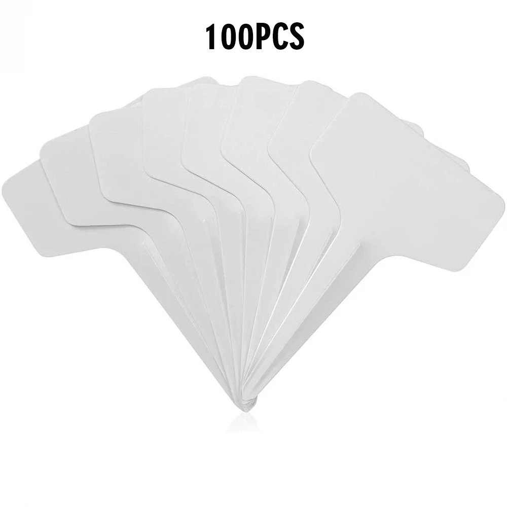 100/200/500 Pcs T-Shape Plastic Plant Tags Labels Flower Seed Varieties Nursery Tagging Marker Tags For Garden Plant Sign Home