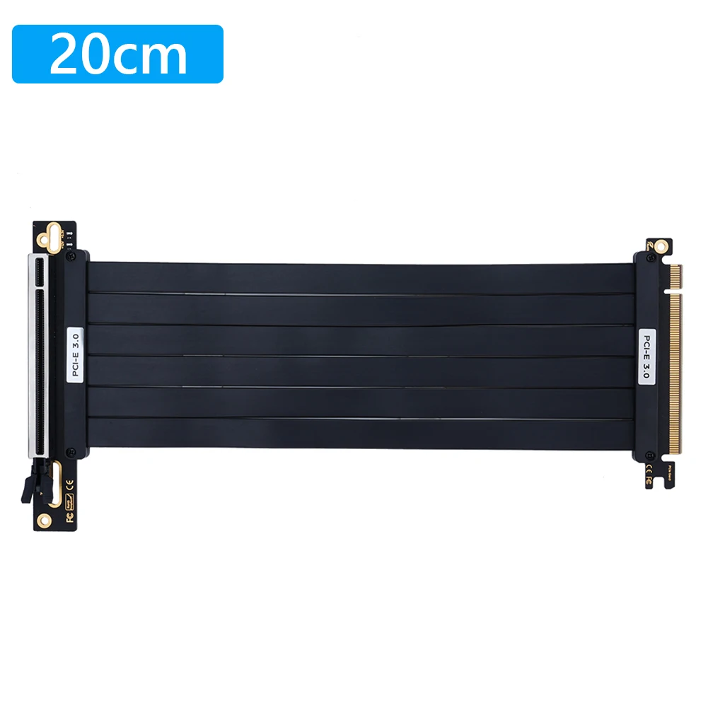 PCIe 3.0 X16 High Speed Flexible Extender Card GPU Extension Cord PCIE 3.0 Extension Cable Extension Port 90 Degree Adapter