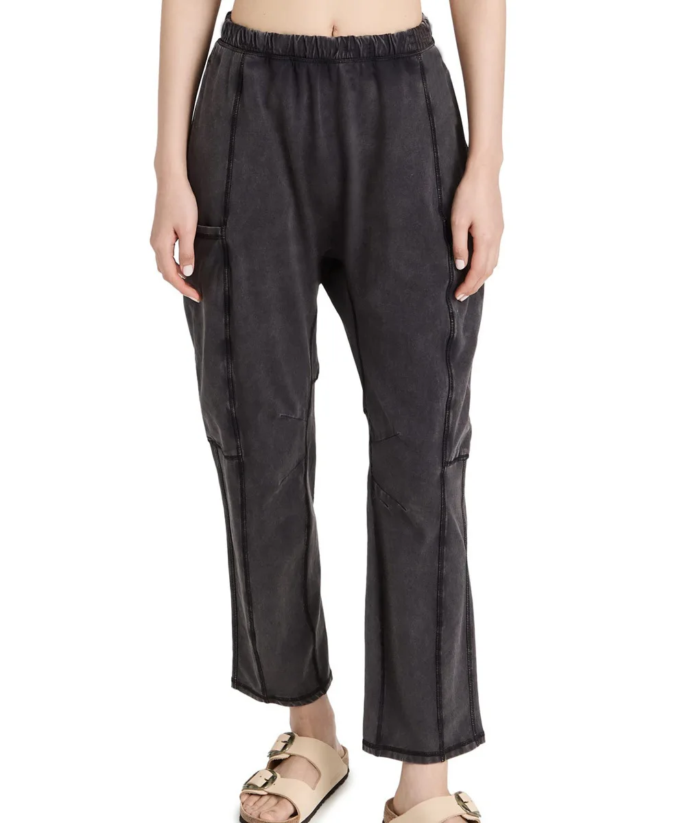 Autumn and Winter 2023 New Women's Loose Pocket Zipper Casual Sports Pants Casual Fashion Solid Pants Female Lady Trousers