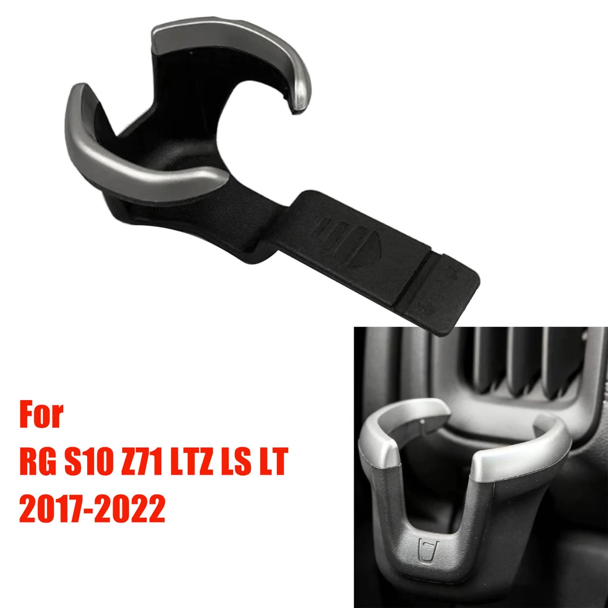 Car Dashboards Cup Holder Trim 52124622 for Chevrolet RG Colorado S10 Z71 LTZ LS LT 2017-2022 Under Air Vent Can Holder 2