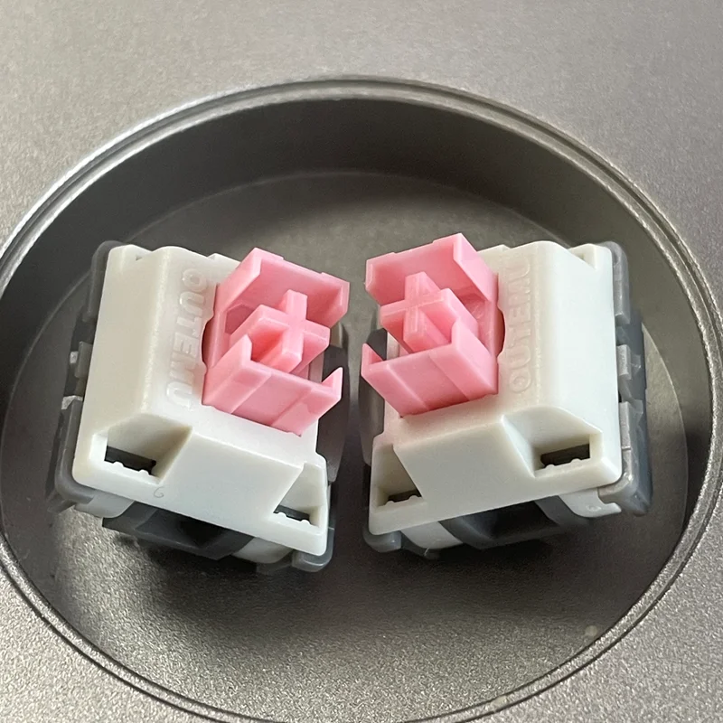 아웃에무 버터플라이 사일런트 스위치 5핀 MX 사일런트 리니어 스위치 42g POM TPU 공장 윤활 처리된 커스텀 기계식 키보드 스위치
