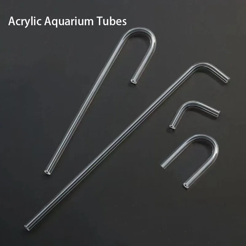 2 teile/los 4mm Acryl Aquarium Stecker Gerade U Form Rohr Ellenbogen Aquarium Luftpumpe Luft Schlauch Filter Anschluss zubehör – Detail 9