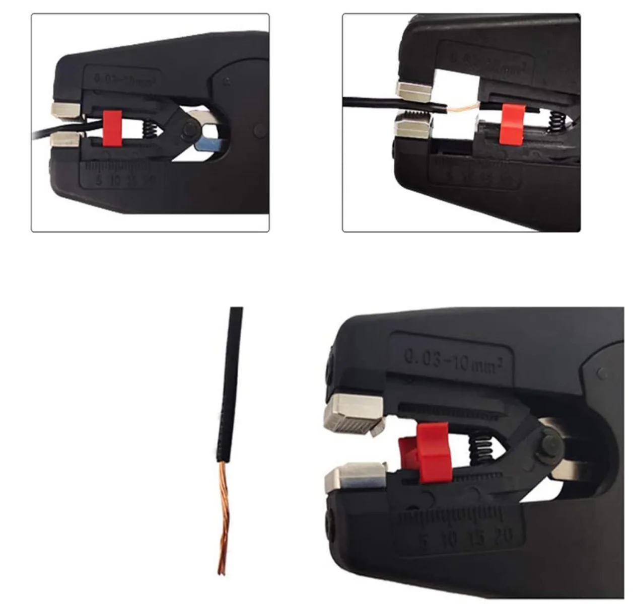 Automatic Wire Stripper and Cutter,Heavy Duty Wire Stripping Tool 2 in 1 for Wire Stripping,Cutting 5-20mm/(0.25-0.75inch) image 6