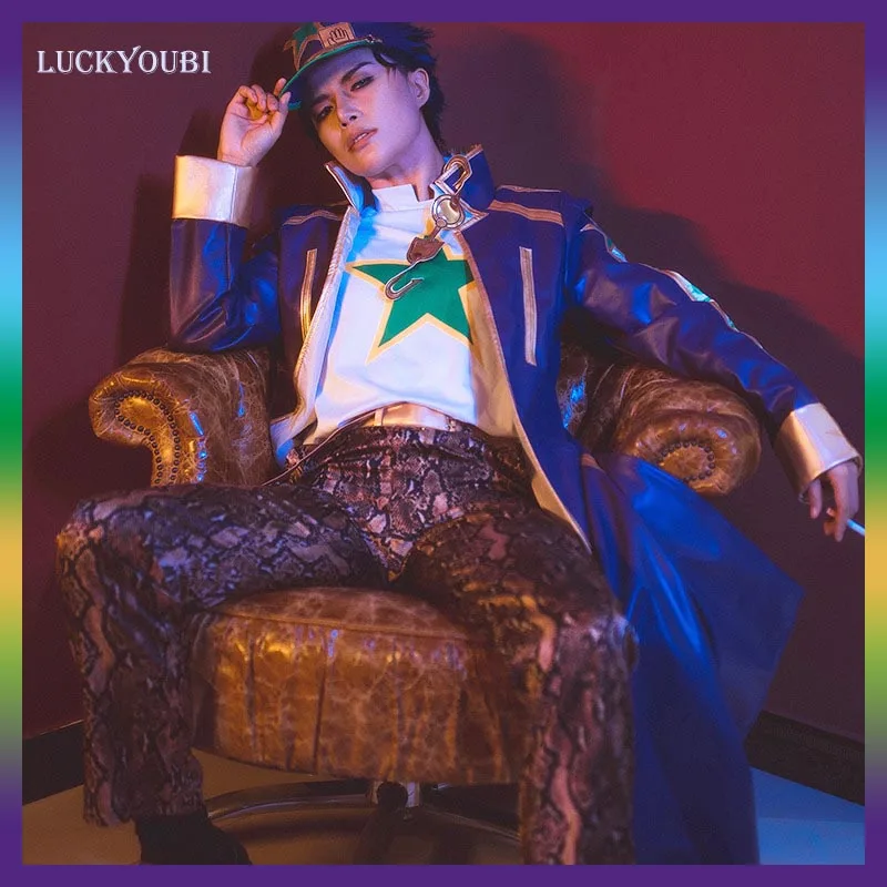 

Anime JoJo‘s Bizarre Adventure Stone Ocean Kujo Jotaro Cosplay Costume Outfits Halloween Carnival Suit